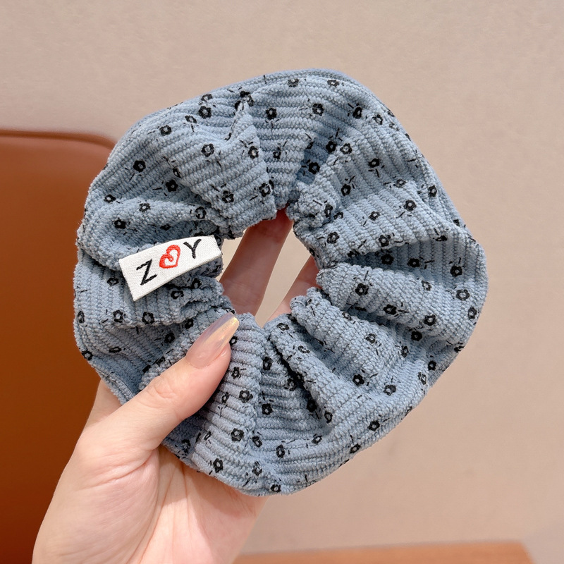 Otoño y invierno coreano de flores cortadas de peluche anillo de cabello de alto nivel no lastimó la cabeza detrás de la cola de cabello tira de goma