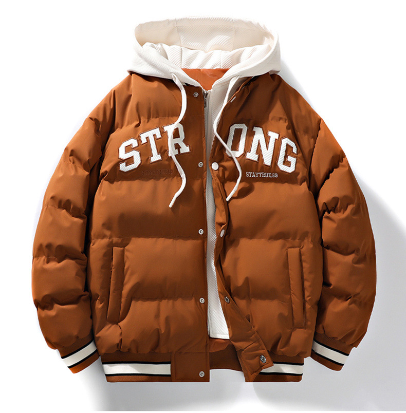 Classic Men's Padded Winter Jacket Hooded Down Thickened Coat_voghion.com