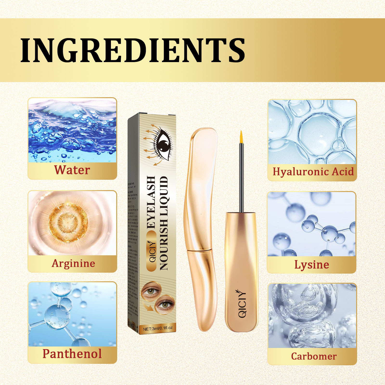 eyelash liquid nutrient solution is mild and non irritating to the eyebrows, sparse and repair eyelashes nutrient solution_voghion.com