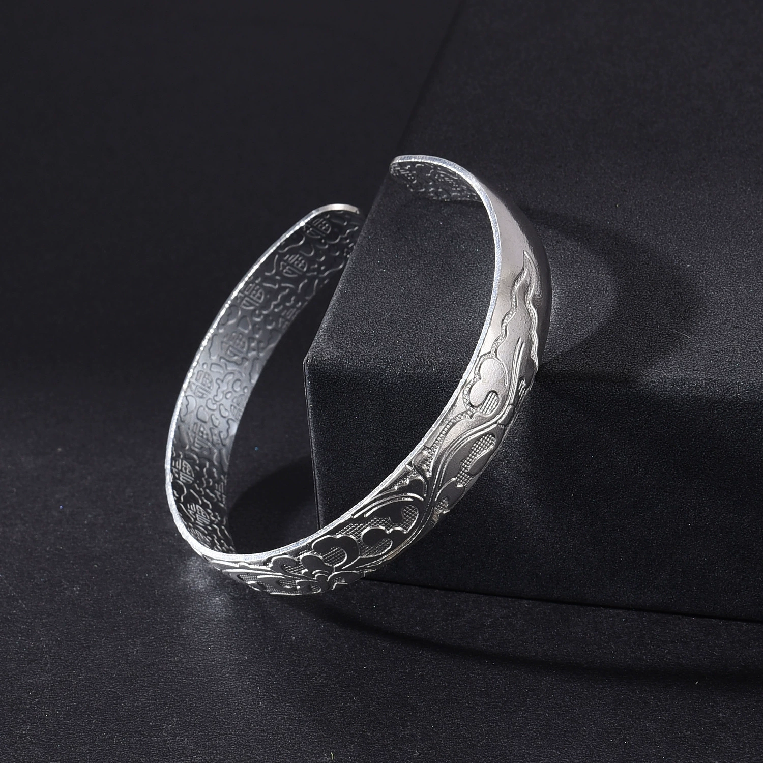 Guofeng серебро -покрытие ручной наполнения Tianxing браслет с цветком, браслет как узор из груди сердца через портрет Baijia