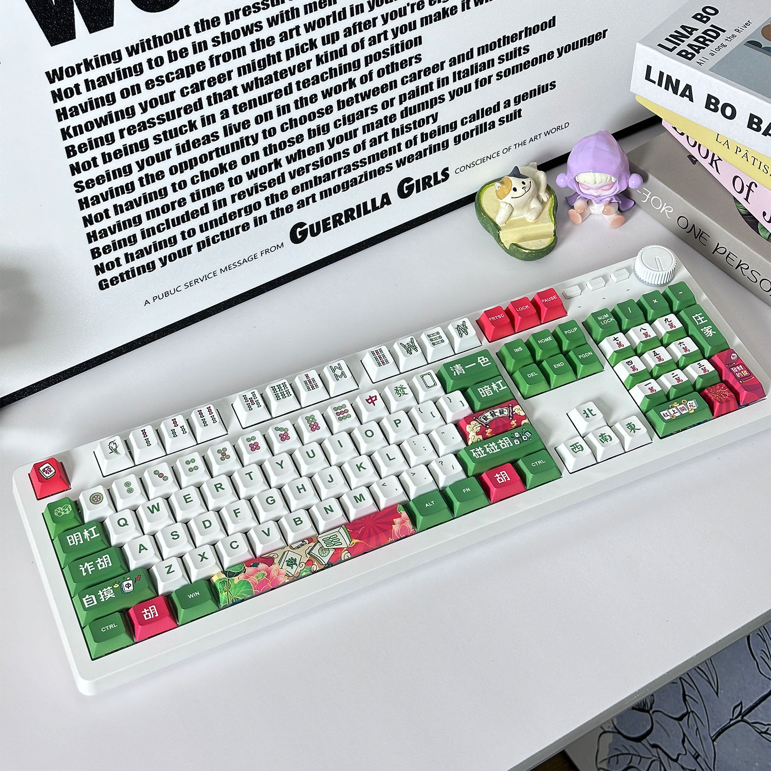 125-Key Original Mahjong Keycaps Full Set Mechanical Keyboard Personalized Mahjong Keycaps Cartoon Keycaps Cross-Border