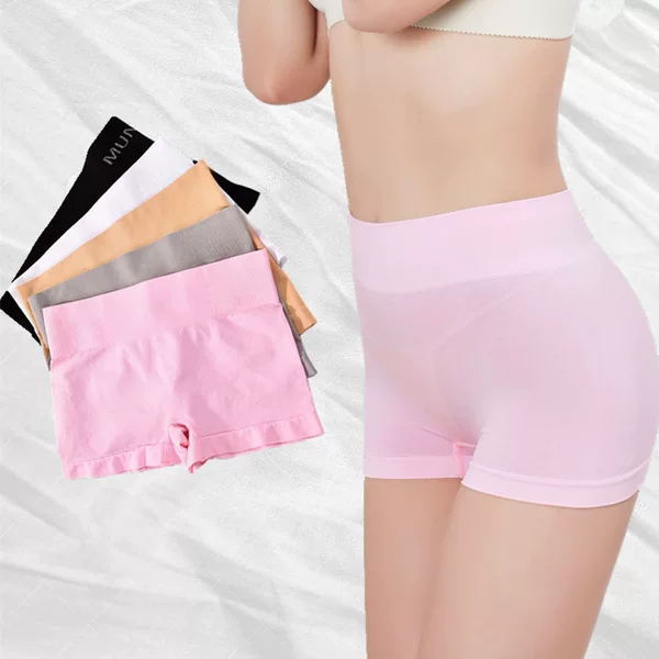Boxer briefs women's seamless mid-waist letter pants body shaping hip lifting pants boxer shorts belly shaping pants women's seamless anti-exposure pants