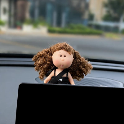 Car ornaments — Decoration Cute for Girls - screen-model-shoulder-bag-tube-top-curly-potato