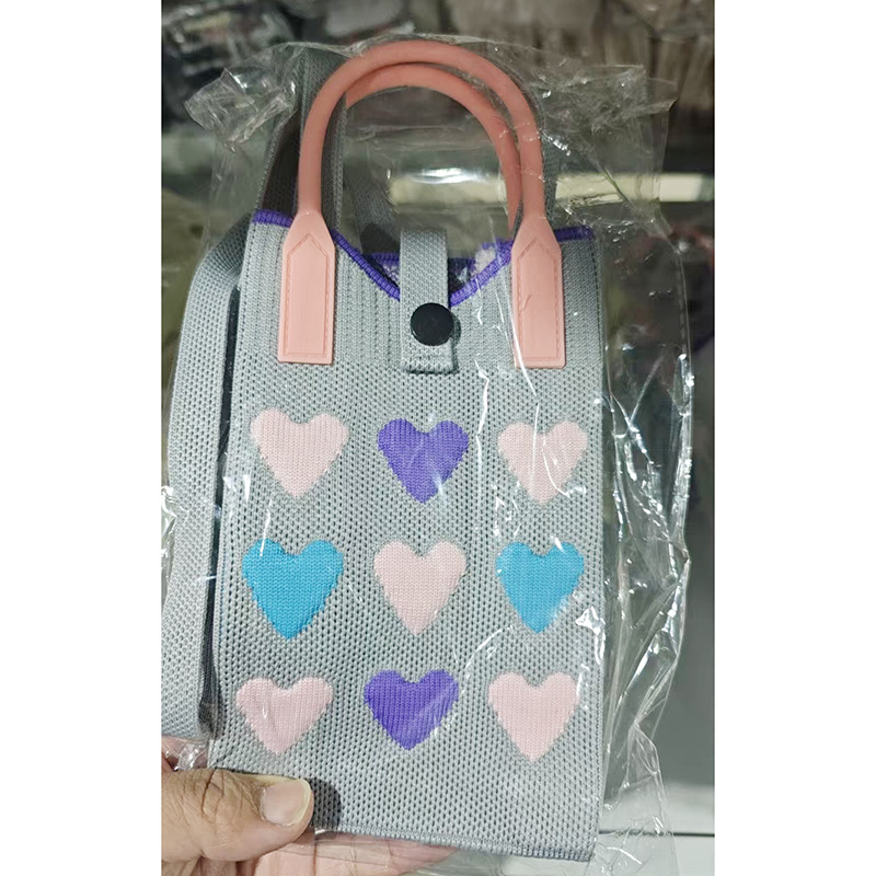 그레이 퍼플 핑크 하트