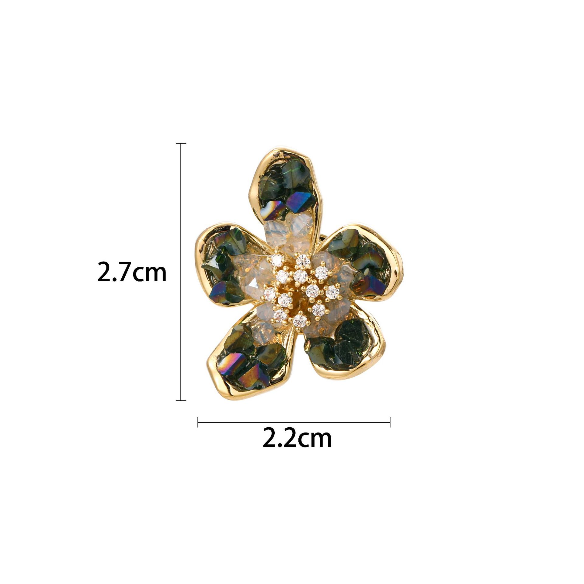 Elegant Flower Copper Women's Brooches display picture 5