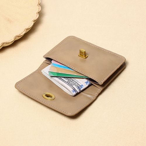 New Korean style card bag ins women simple solid color retro lock buckle multi-layer card bag women's high-end wallet card bag 