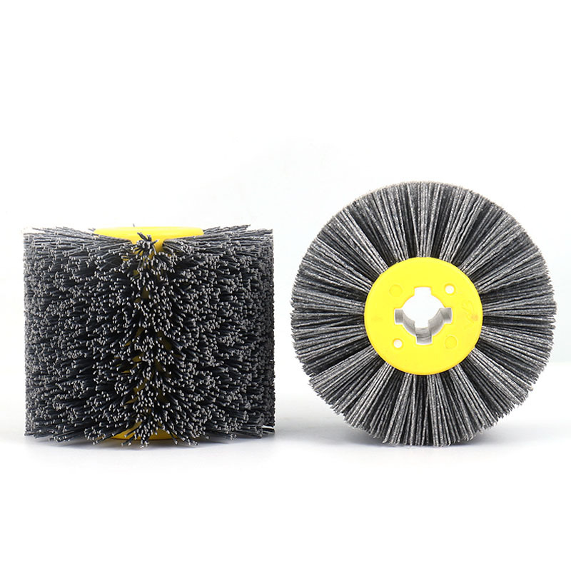 Rueda de dibujo de alambre abrasivo antigua madera de grano pintura abierta rueda de dibujo de reducción de grano de madera rueda de alambre abrasivo Fuente de la fábrica