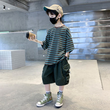 男童夏装套装2024年新款韩版儿童中大童时髦网红夏季男孩运动批发