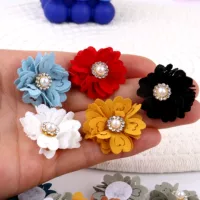 DIY головной убор обувь и головные уборы аксессуары для одежды ручной работы цветок полиэстер пояс маленький цветок плюс дрель Одежда маленький цветок украшения Аксессуары