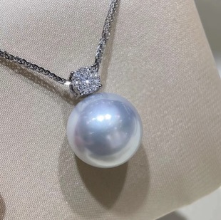 Pt900 Accessories Round Cake Pendant Zircon Inlay Joker Temperament Figure with 12-13 Bead Accessories No Beads No Chain
