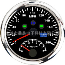 automobile instrument, Motuoche Modified 85mm - cx8193-black-dial-silver-cover-200mph