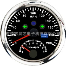 automobile instrument, 85mm Motorcycle Gps Odometer - cx8193-black-plate-with-silver-cover-200mph