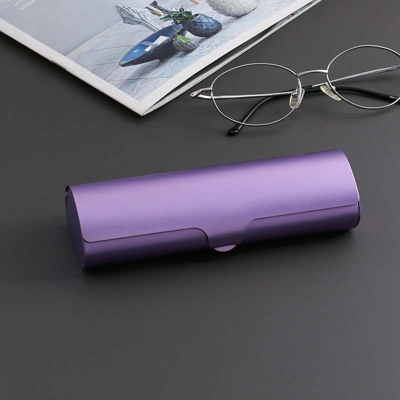 e88 金属近視メガネケースコンパクトポータブルサングラスケース卸売つや消し光学アルミニウム合金メガネケース高度な