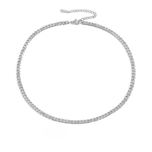 emanco Cuban chain men's and women's stainless steel necklace street hip-hop sweater chain 14k gold plated necklace wholesale