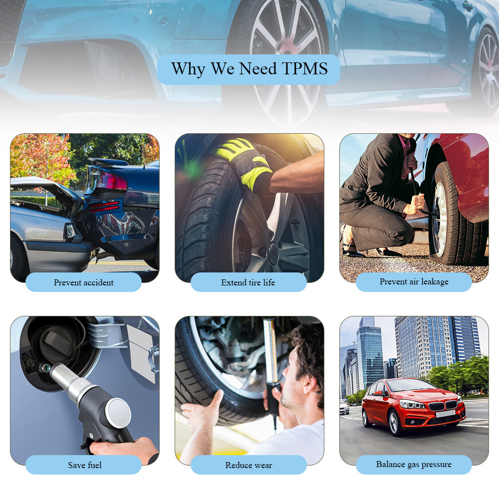 Cross-Border Android Navigation Car USB Tire Pressure Monitoring System Tpms Internal and External Wheel Temperature Detection