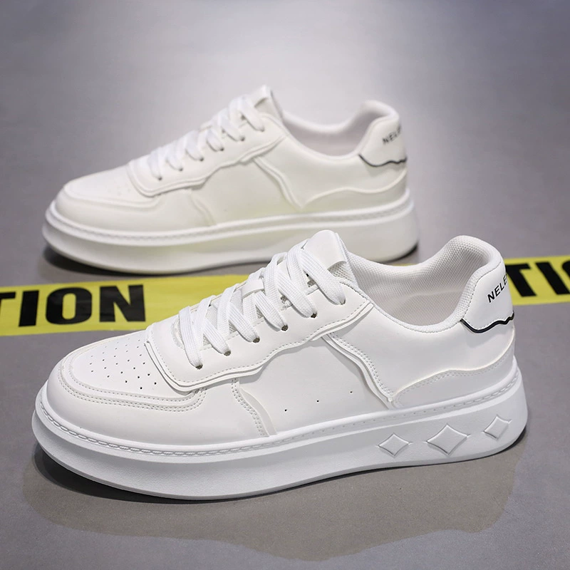 Летние мужские туфли новые дышащие маленькие белые туфли для студентов мужского пола корейские тренды дикие кроссовки на толстой подошве повседневные кроссовки