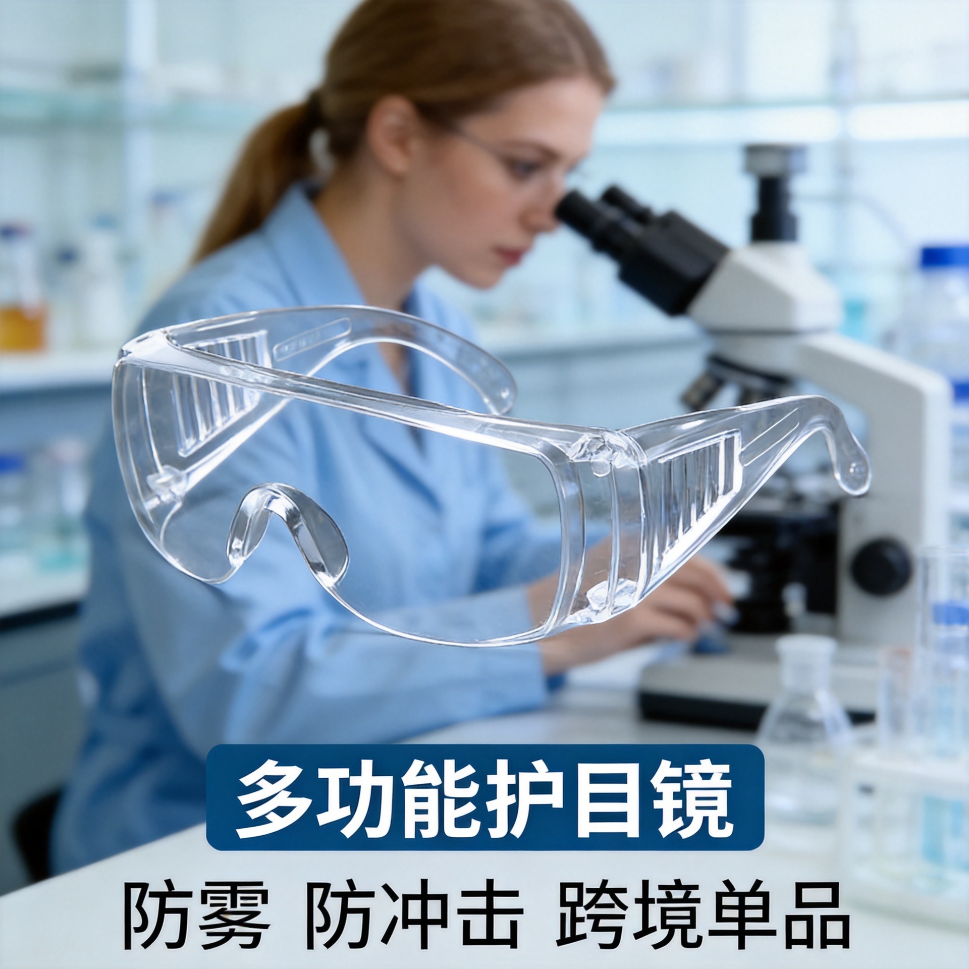 Cycling Windproof and Sandproof Transparent Goggles, Dustproof and Impact-Resistant Protective Glasses, Labor Protection Glasses That Do Not Fog up