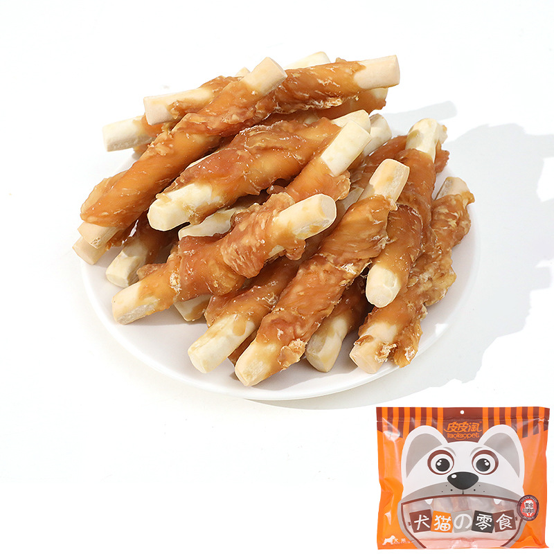 Aperitivos para mascotas Spot Peso neto al por mayor 400g Pipitao Aperitivos de pollo Aperitivos para perros molares secos Aperitivos de pollo seco