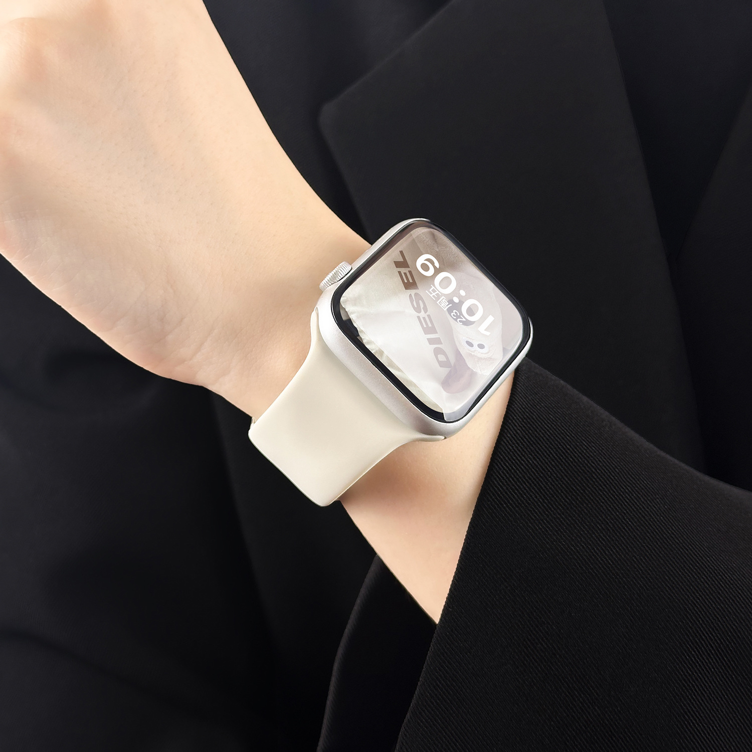 Suitable for Apple Watch Strap Iwatch10 Men's and Women's Applewatch9 Official S8 Silicone 7 Classy Wristband