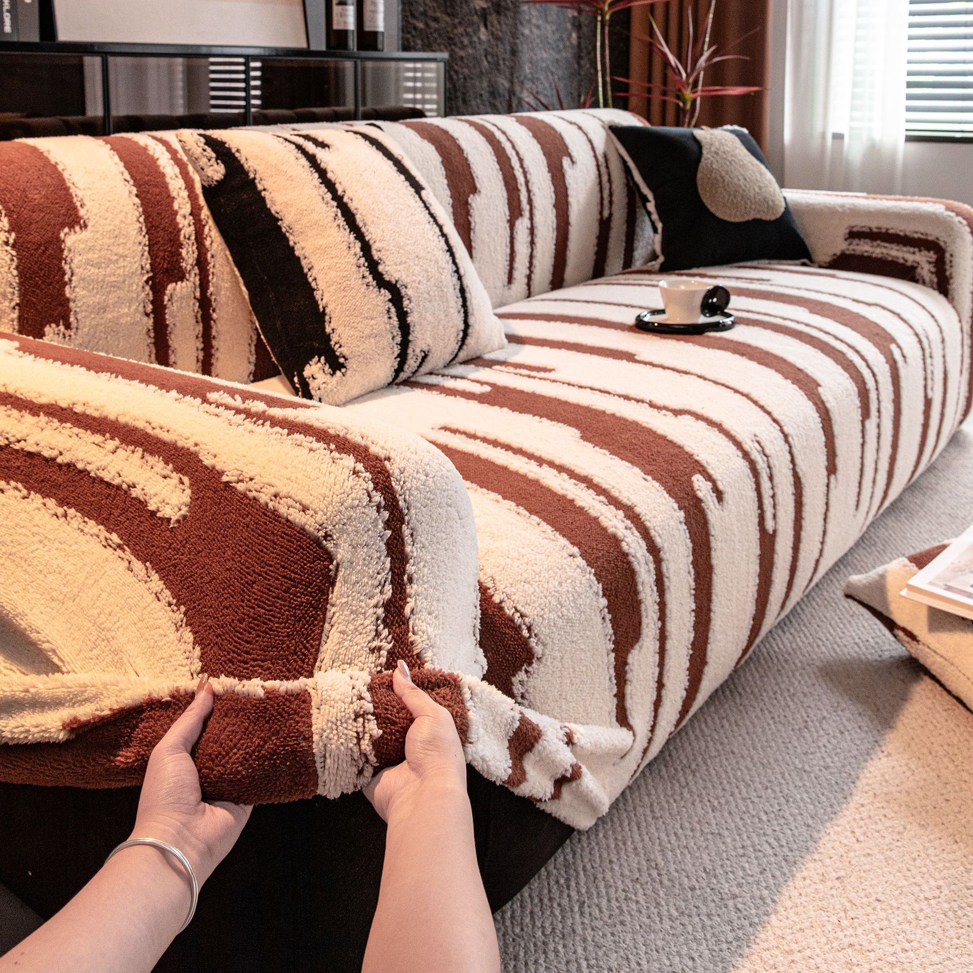 Calentamiento todo incluido cubierta de sofá de alta calidad 2025 nuevo estilo medieval perezoso elástico cubierta protectora a prueba de polvo Kasasa otoño invierno