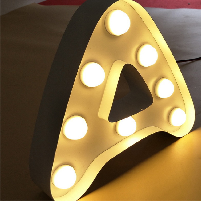 正方光 不锈钢 冲孔字 外露灯珠灯泡字  户外楼顶大字 点阵发光字