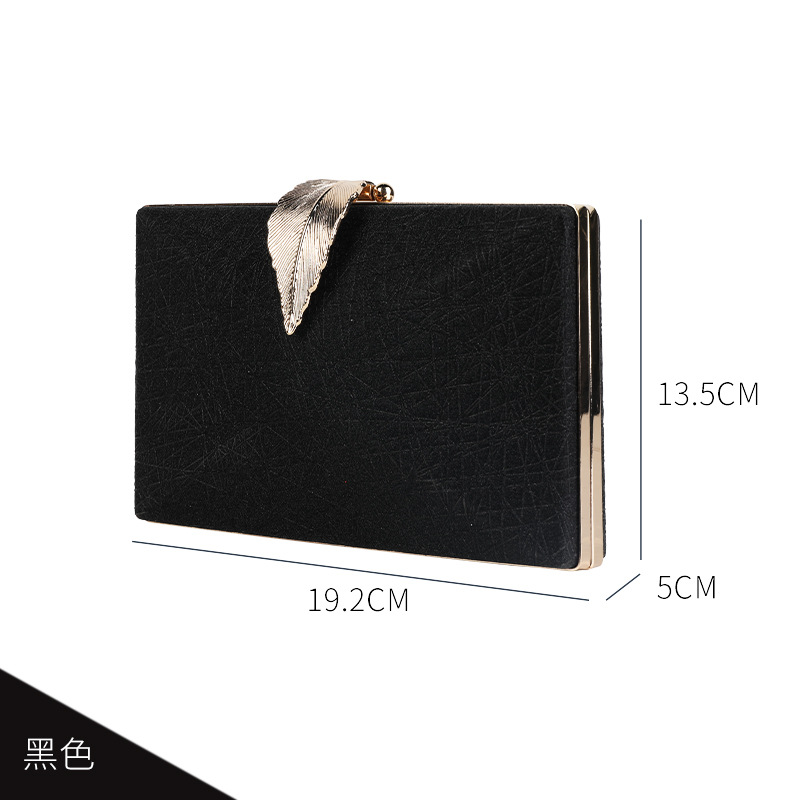 Bolsa de noche de hoja de moda transfronteriza europea y americana simple pu bolso de embrague bolso de mujer de alto sentido bolsa de banquete de fábrica Chaozhou