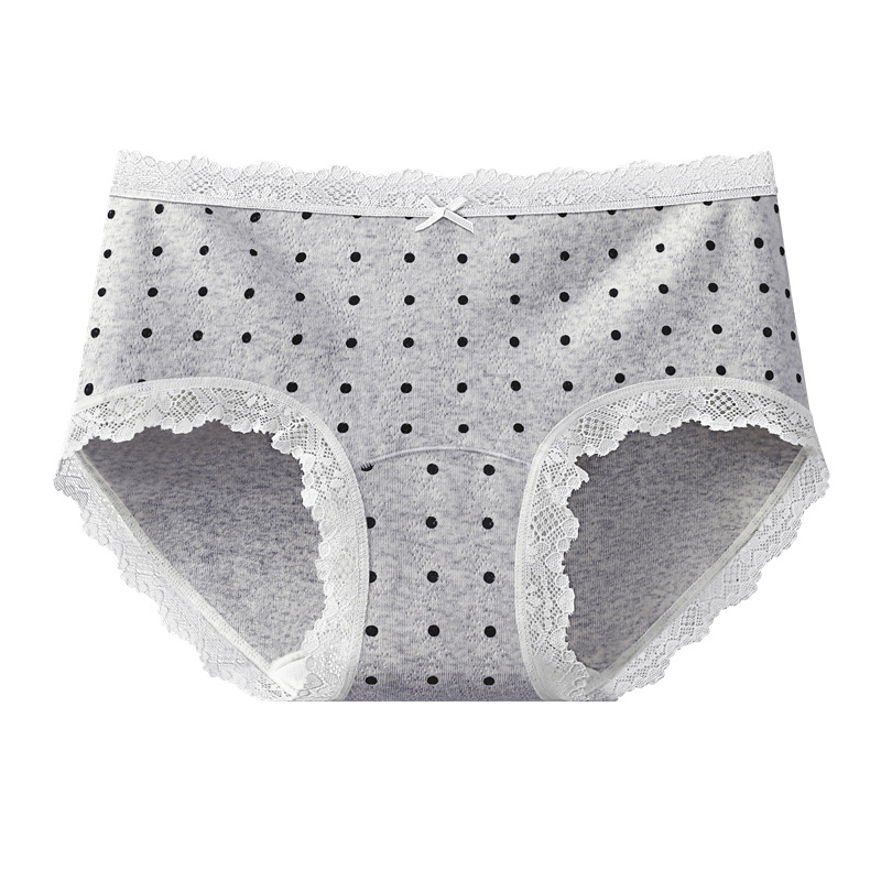 Ropa interior mujer primavera y verano a algodón 7a entrepierna larga antibacteriana primavera y verano algodón niñas calzoncillos de encaje bragas sin costuras
