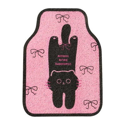 Dropshipping Cartoon Dopamine Car Floor Mat Wire Loop Floor Mat Mud Scraper Colorful Stain-Resistant Wear-Resistant Easy to Care for (Avtomobil döşəmə paspasları) - flying-cat-silk-circle-5050cm-single-rear-row