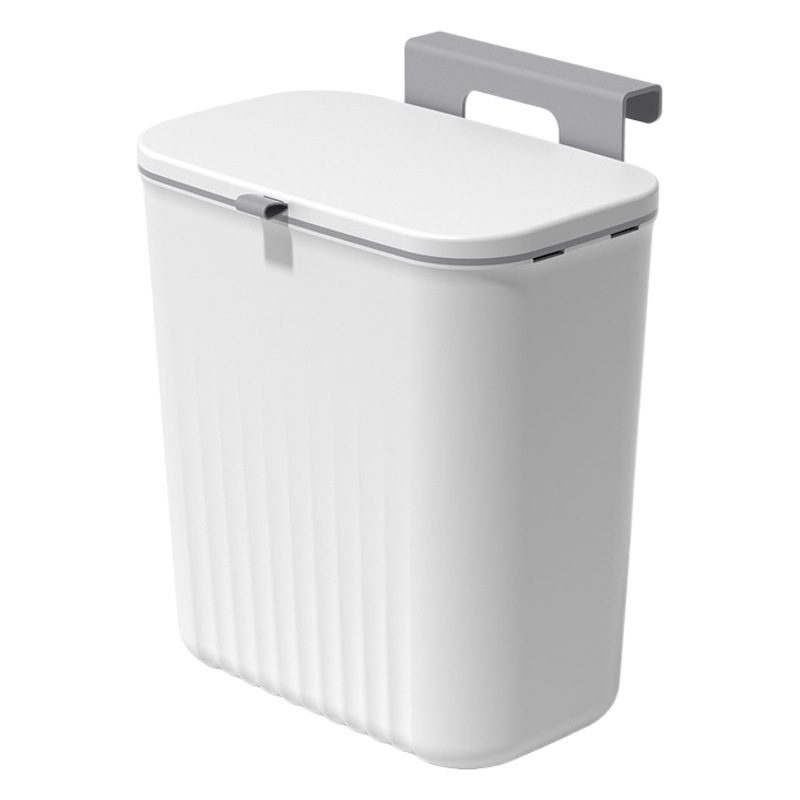 Cubo de basura creativo multiusos bote de basura montado en la pared tapa deslizante bote de basura de cocina sin cintura cubo vertical