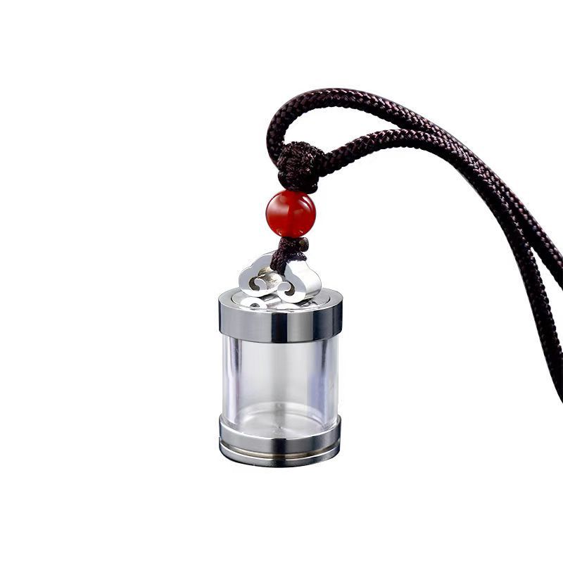 Dije Gawu de Botella Hueca de Acero de Titanio Impermeable y Reabrible para Collar