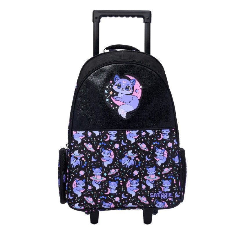 Cadena dedicada mochila escolar australiana smiggle trolley mochila escolar de remolcador de dibujos animados de gran capacidad mochila para estudiantes de primaria y secundaria