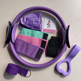 Cross-border Pilates Ring suit 8-piece Home Fitness Equipment Yoga Fitness suit Yoga Ring Resistance Band