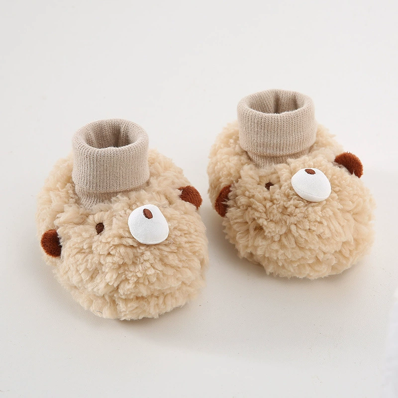 Детские ходячие носки осенние и зимние бархатные утолщенные теплые детские напольный туфли для новорожденных