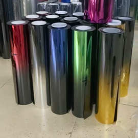 汽车窗玻璃双色太阳膜 渐变黑防晒隔热膜 跨境爆款卡车装饰遮阳膜