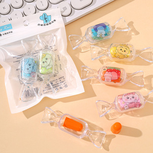 Two pairs of cartoon candy earplugs for sleep, sound insulation with ears, learning to sleep at night, noise reduction, snoring and noise prevention