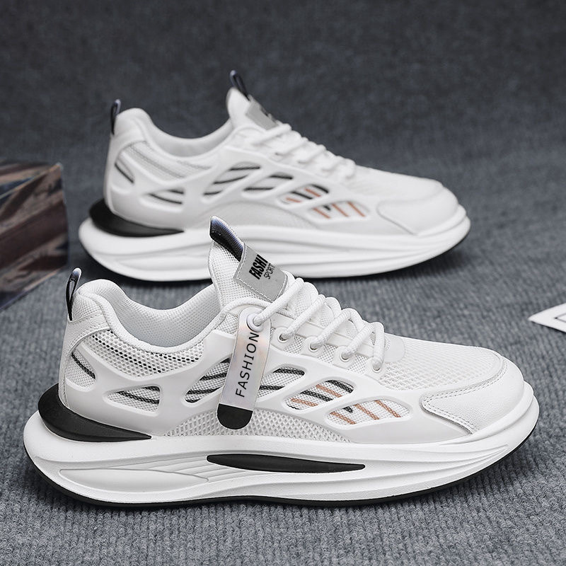 Summer Men's Shoes New Breathable Mesh Shoes Men's Trendy Versatile Thick-Soled Sports Shoes Casual Sneakers Dad Shoes