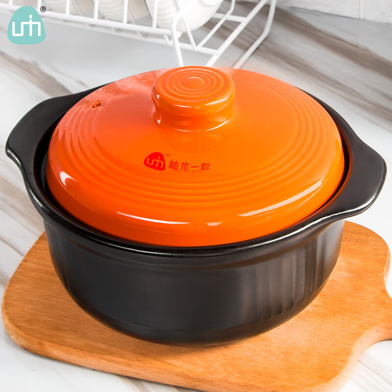 柚米一粒砂锅家用燃气煲汤锅耐高温陶瓷锅大容量炖锅煲仔饭黄焖鸡