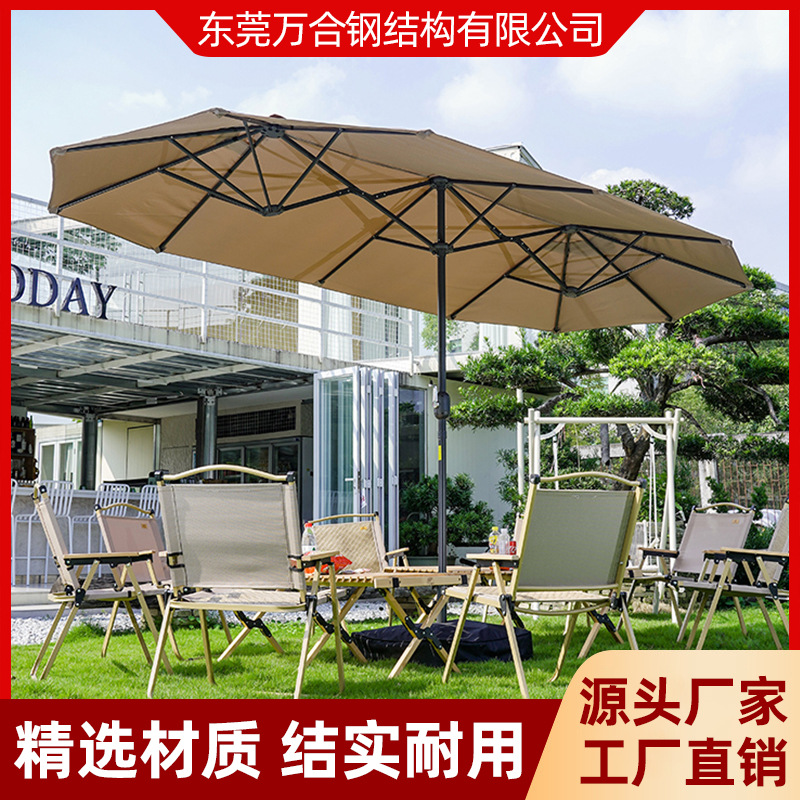 Three-head Roman umbrella outdoor parasol cafe outdoor shop…