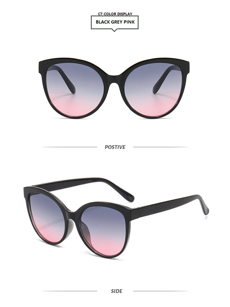 50g Weight Full Frame Glasses Structure Sunglasses Classification PC, UV400 Protection Lens Material Cat Eye Glasses Style Travel, Daily Occasion Color Block Pattern All Seasons Season Unisex Gender Casual Style Pink, Green Color Casual Color Block PC UV400 Protection Cat Eye Full Frame Women's Sunglasses 12