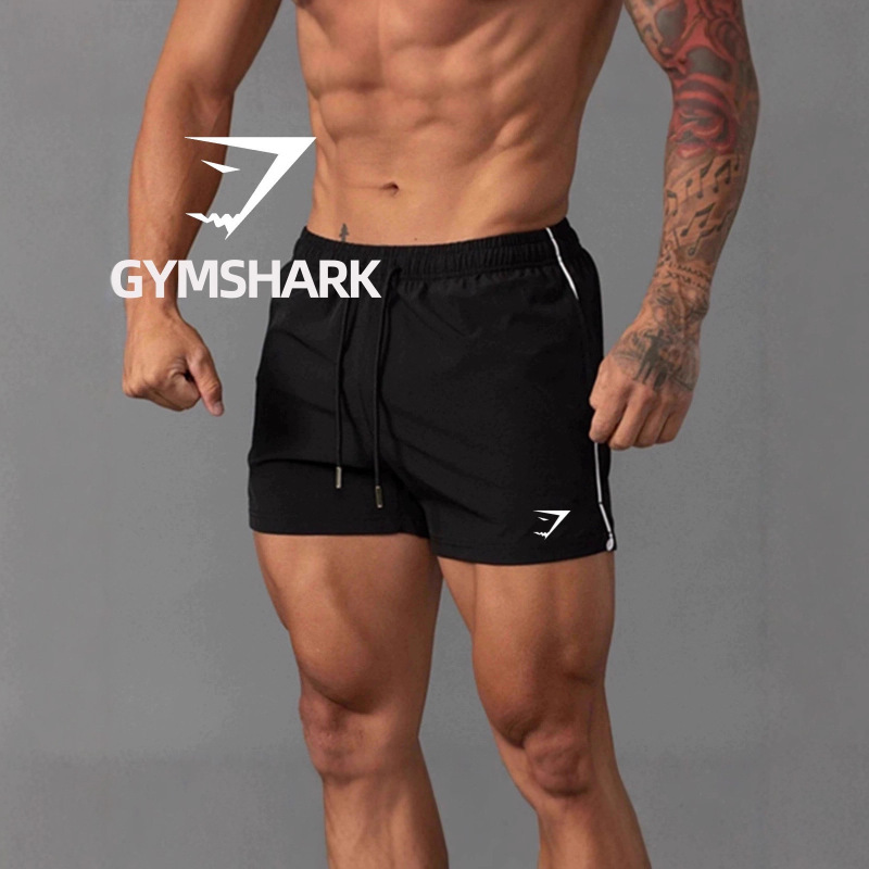 Gymshark Men's Fitness Shorts Summer Breathable Thin Quick-Drying Running and Cycling Breathable Training 3-Point Shorts