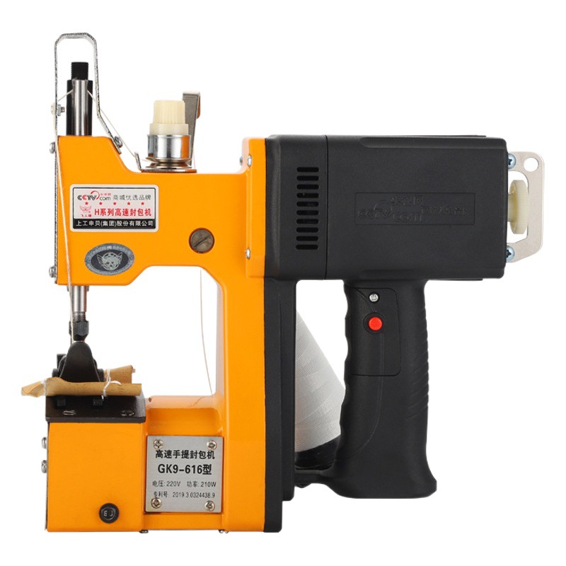 Máquina de sellado de bolsas eléctrica portátil de alta velocidad, máquina de coser bolsas de piel de serpiente tejida, máquina de sellado y embalaje manual pequeña