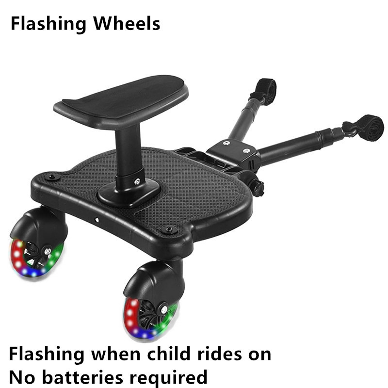 Dos en uno carro auxiliar pedal de viaje de dos niños deslizamiento bebé buen ayudante cochecito gemelo trasero colgante pequeño coche de cola