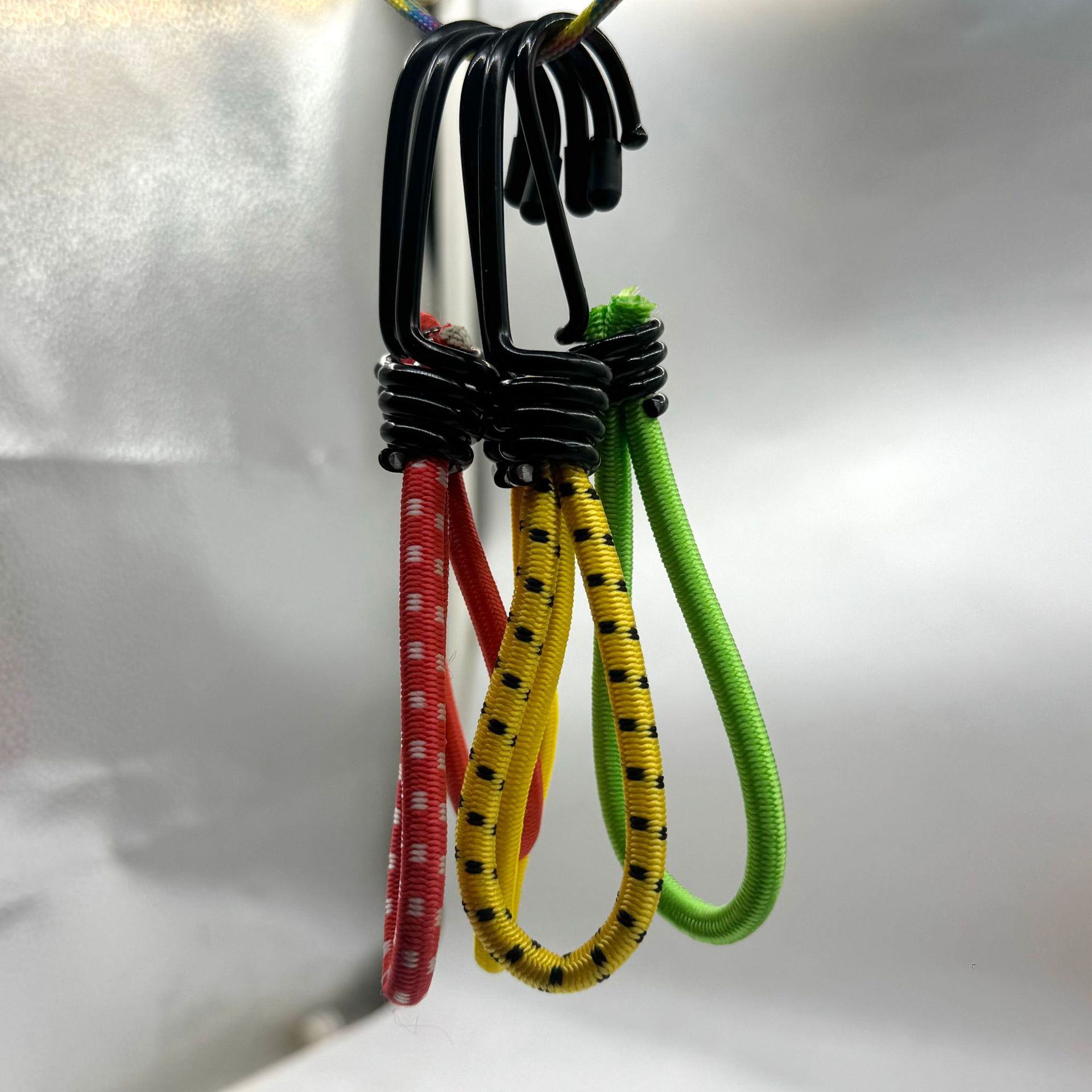 Camping al aire libre hebilla de cuerda elástica 6mm fija con cuerda elástica gancho accesorios de camping cables de tracción