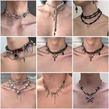Y2K重工钉珠星星项链钛钢亚文化辣妹甜酷项链女朋克哥特小众欧美