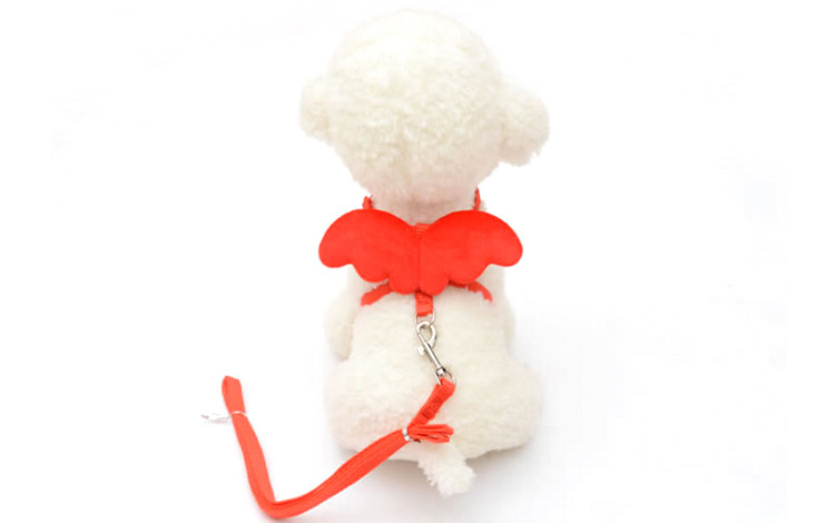 Gato mascota cuerda de tracción Ángel alas de pecho Correa gatito tracción cuerda pecho Correa en forma de I gato tracción