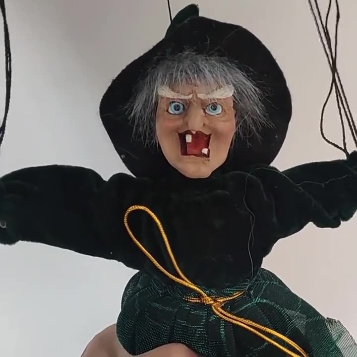 Halloween eléctrico luminoso puerta de bruja colgante de paracaídas bar decoración de casa embrujada horror juguete complicado bruja