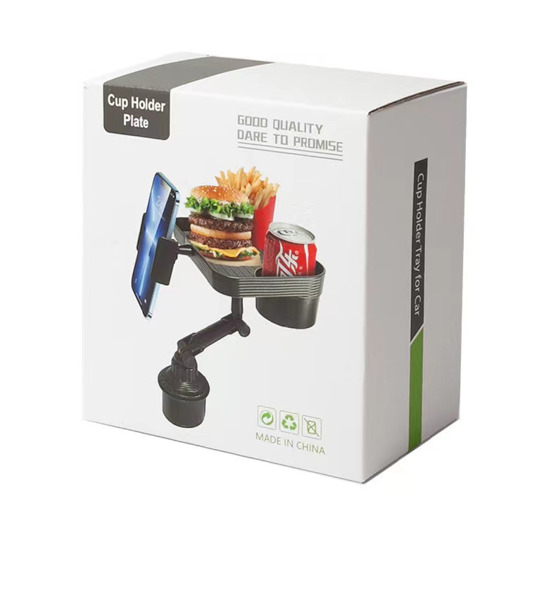 Car-Mounted Food Tray, Cup Holder, Car Center Console Water Cup Holder, Storage Rack, Car Phone Holder