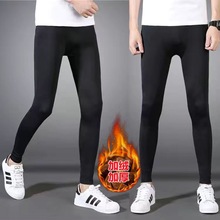 冬季加绒运动打底裤男保暖紧身秋裤跑步篮球训练高弹瑜伽体育健身