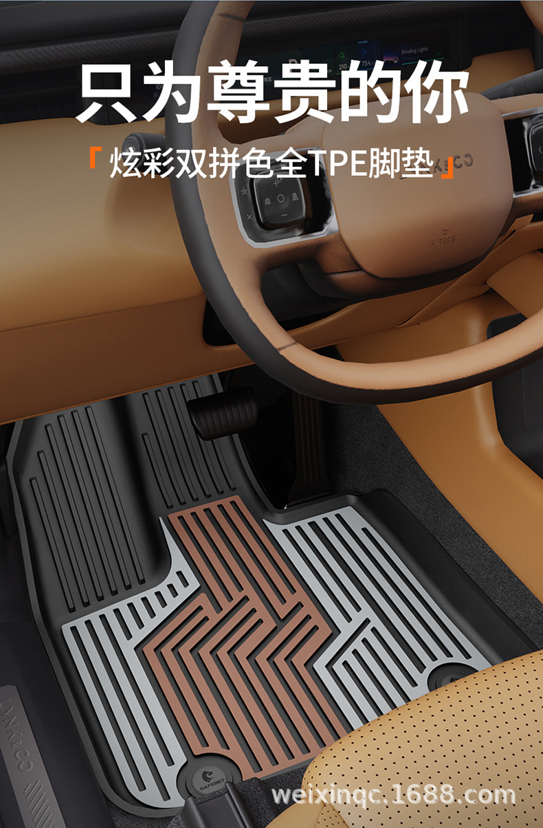 Suitable for the New Lynk & Co 03 06 08 900 10Em-P Z20 Special Car Model, Colorful Tpe Car Floor Mats