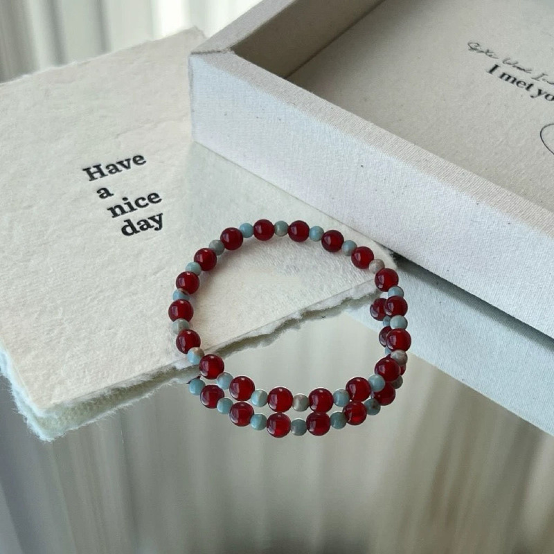 [Spring Smoke] New Chinese Style Antique Design Simple All-match High-end White Bracelet Couple Girlfriend Bracelet Gift